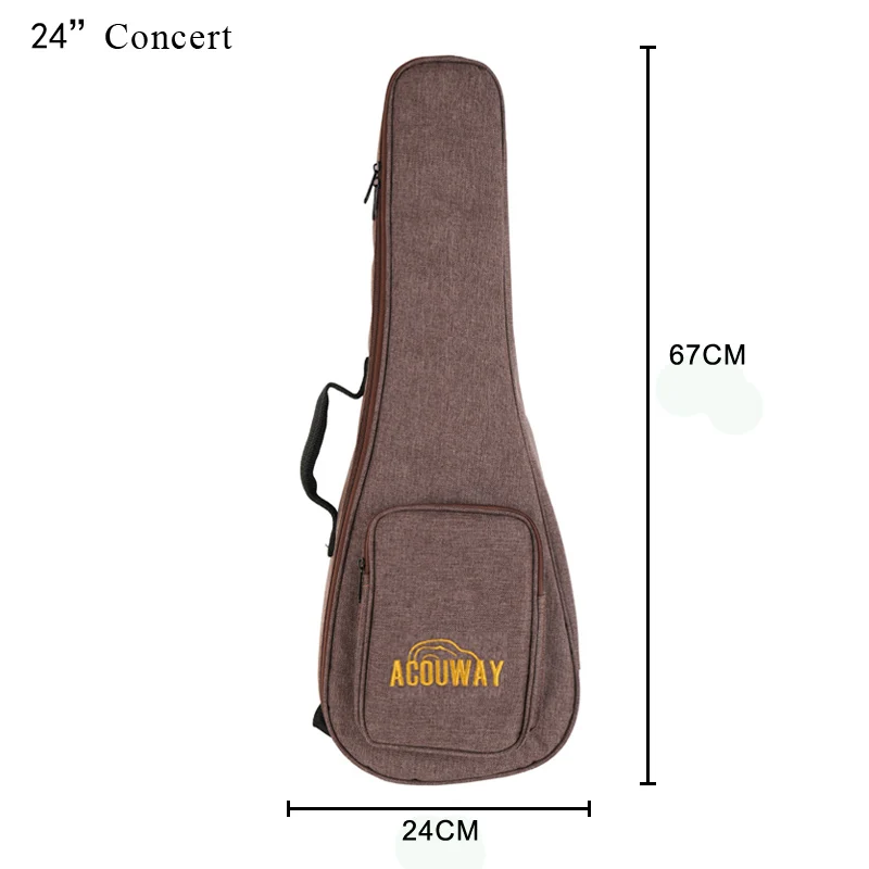 Acouway 21inch 23inch 26inch Ukulele Bag Soprano concert tenor ukulele bag Case 10mm Cotton Padding Hawaii Small Guitar Bag