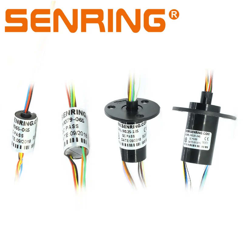 Wind Power Mini Slip Ring Dia. 6.5mm 7.9mm 12.5mm 22mm with 1A/1.5A/2A Current 6 8 12 18 24 Channels Rotary Union Joint