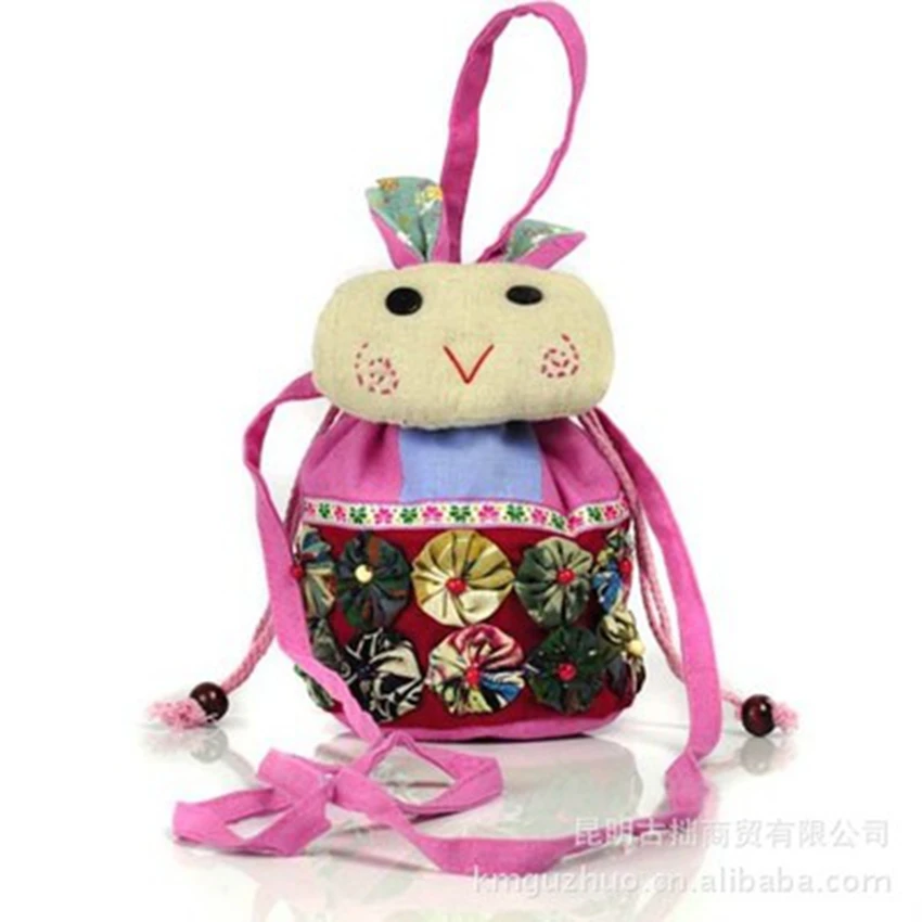 

National wind cute animal diagonal cross bag portable diagonal dual-use animal bag featured travel commemorative bag