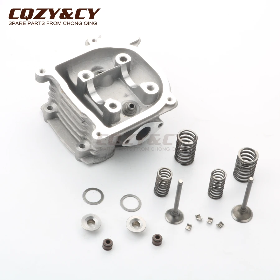 Scooter 105cc NON-EGR 52mm Big Bore cylinder head kit & 20*23mm valve kit for China GY6 50cc 105cc 139QMB 139QMA 4-stroke