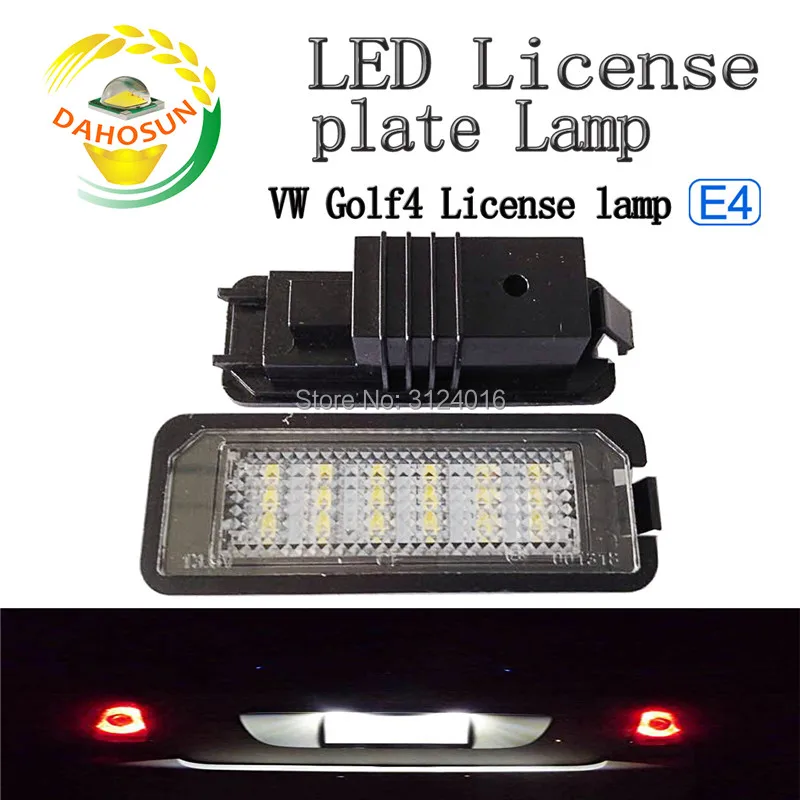 2PC X Dahosun Led License Number Plate Lamp for Golf 4 /5 /6 Eos Lupo Beetle Passat Scirocco Polo Phaeton Skoda SEAT Altea