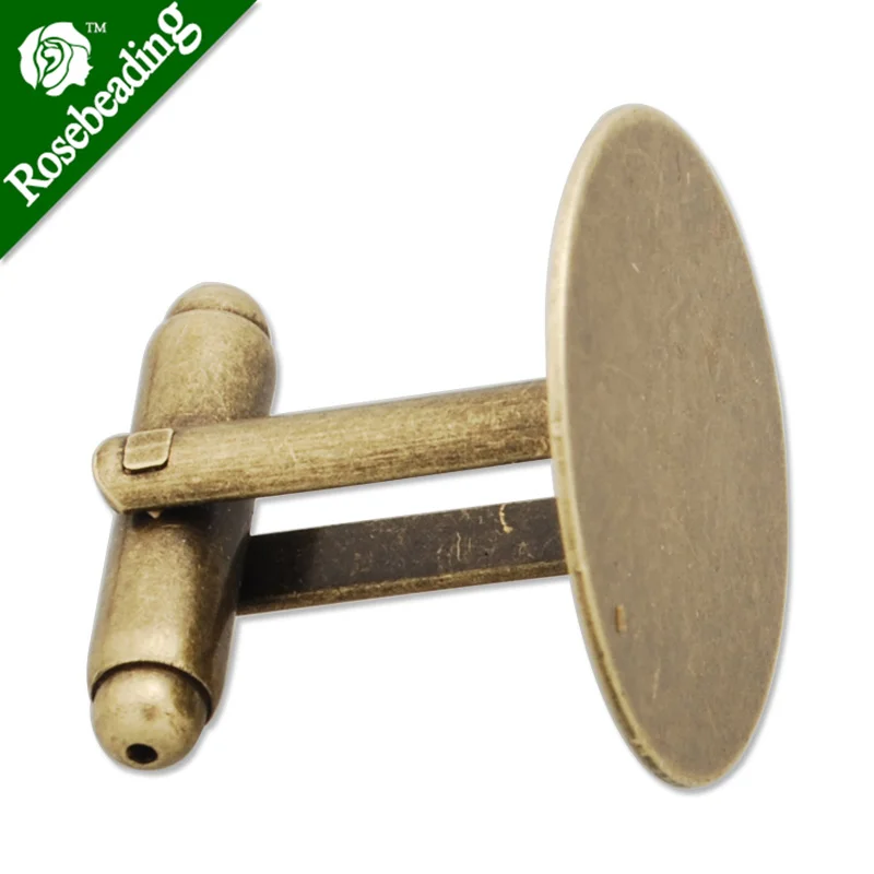 

20MM Antique Bronze Plated Flat Cufflink Blanks with a 20mm Glue Pad,cuff link setting,sold 20pcs per lot