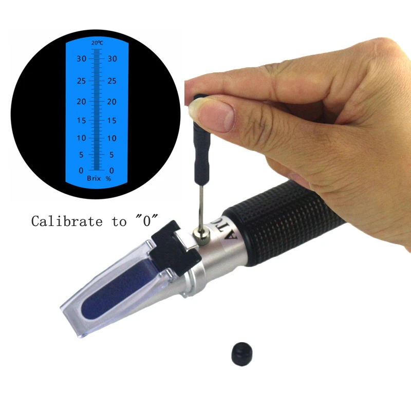 Portable Sugar Brix Refractometer Hand Held Optical Milk Refratometro 0-32% Brix Juice Tester Build in ATC