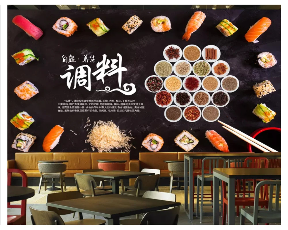 beibehang Modern thick three-dimensional wallpaper 3D stereo spice barbecue hot pot restaurant background wall papers home decor