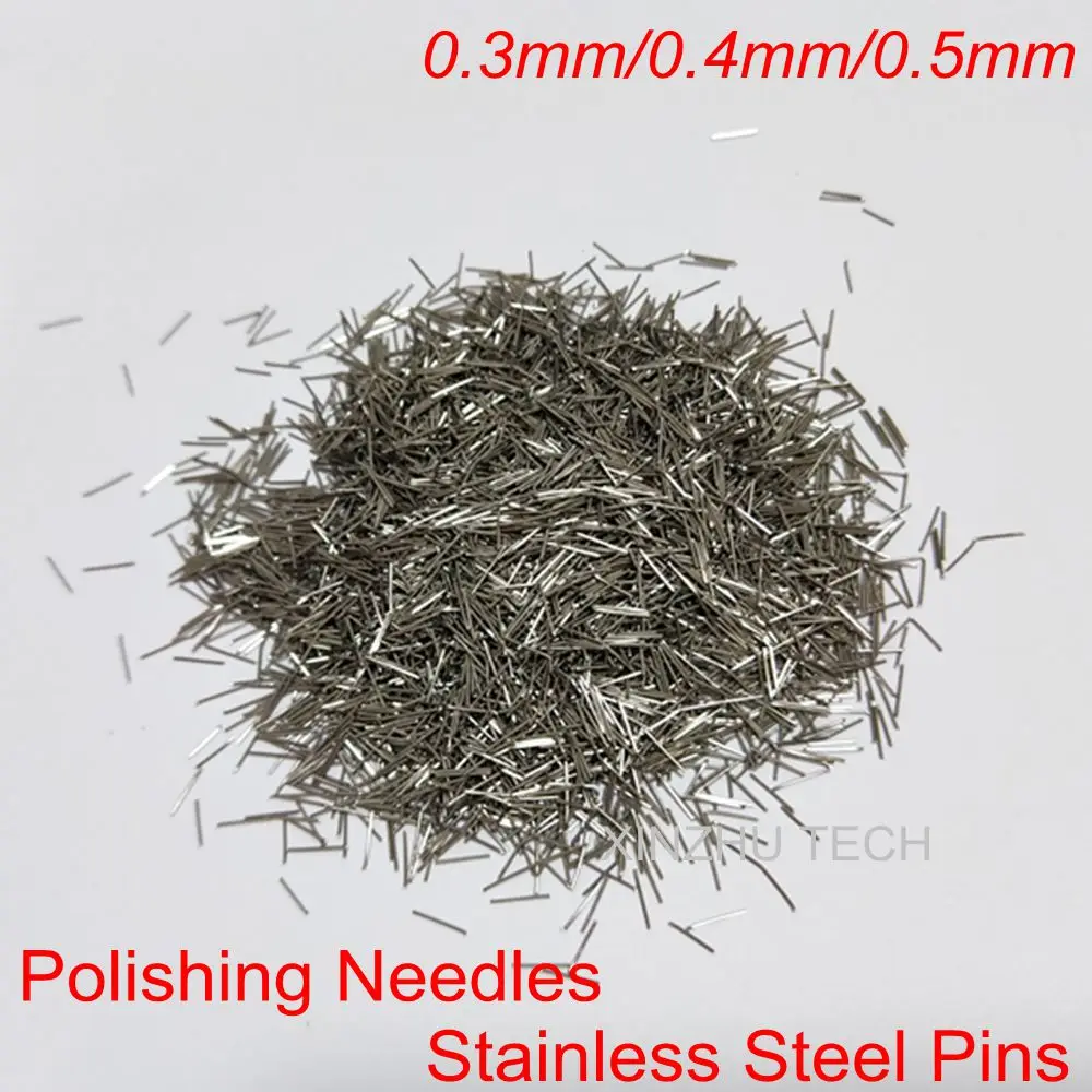 Polishing Needles Stainless Steel Polishing Pins Magnetic Tumbler Polishers Accessories Jewelry Polishing Dia 0.3mm/0.4mm/0.5mm