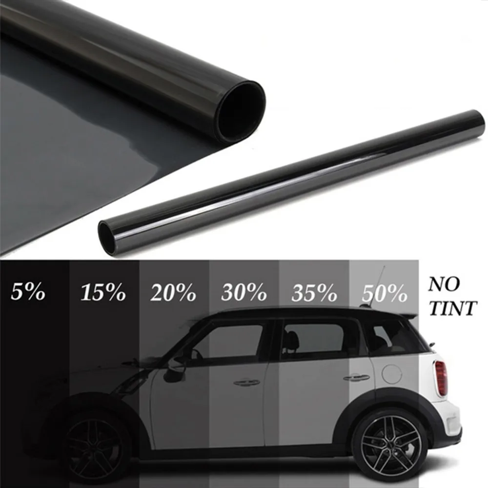 SUNICE 0.5X5M 10% Visible Light Transmission Deep Black Privacy Window Tinting Tinted for car auto house Summer Car Foils AntiUV