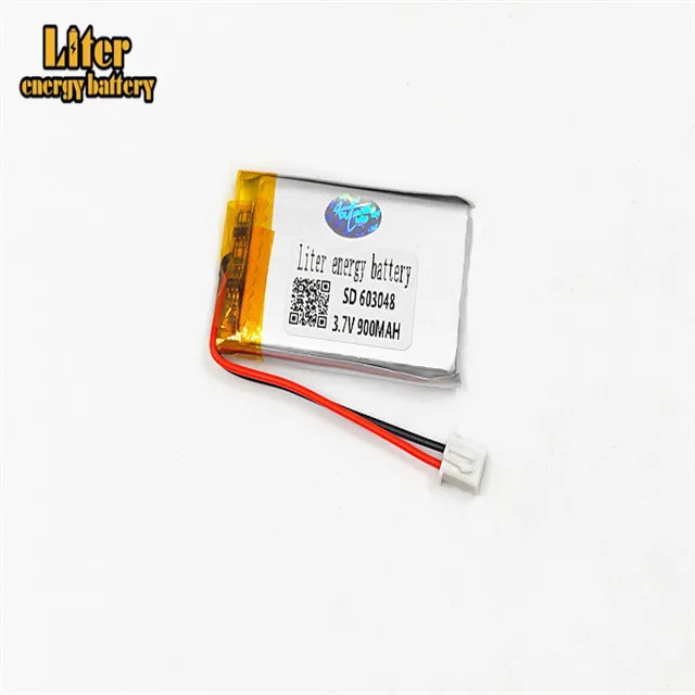 XHR-2P 2.54 3.7V 900mAh 603048 Lithium Polymer Li-Po li ion Rechargeable Battery cells For Mp3 MP4 MP5 GPS