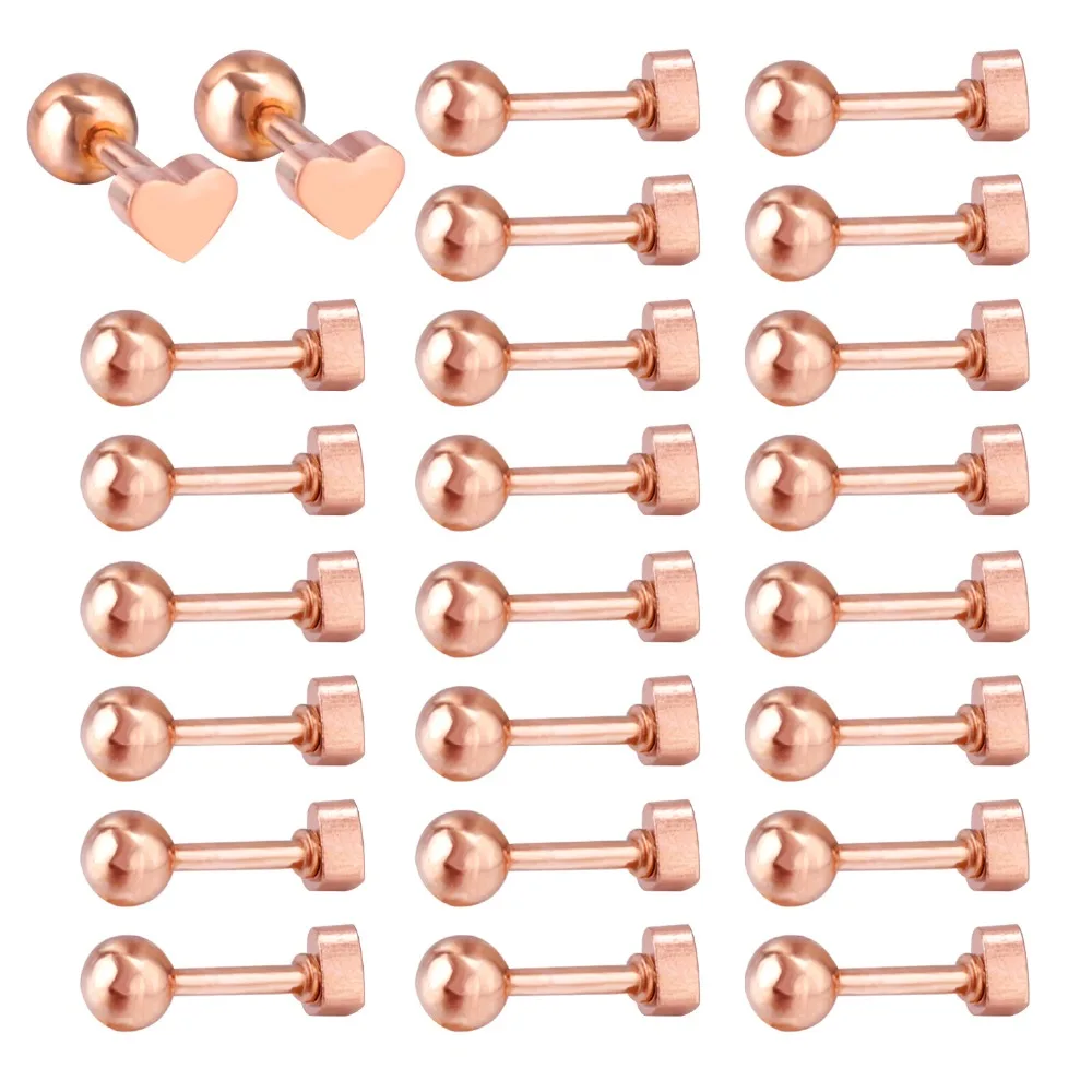 

LUXUKISSKIDS 12Pairs/lot Fashion Screw Back Earrings 4mm Fashion Women Stainless Steel Wholesale Earings