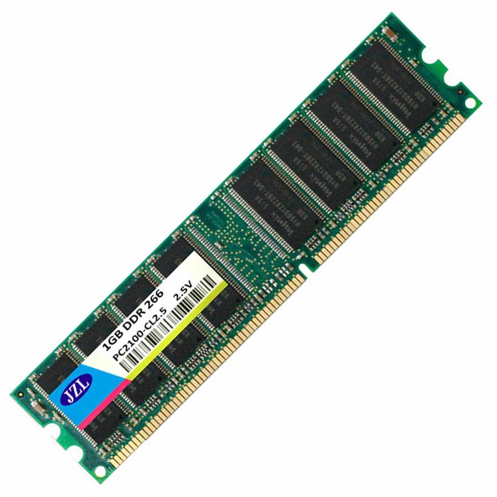 JZL Memoria PC-2100 DDR 266MHz / PC2100 DDR266 / DDR1 266 MHz DDR266MHz 1GB LC2.5 184PIN Non-ECC 2.5V Desktop PC DIMM Memory RAM