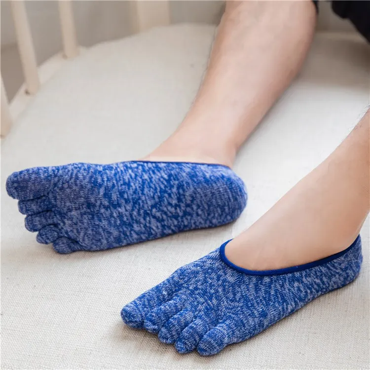 

5 Pair Per Set Men Shallow Invisible Boat Socks Five Fingers Socks Male Cotton Vetements Sock