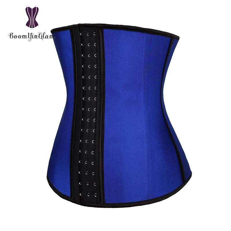 Plus Size 3 Hooks 9 Steel Boned Slimming Belly Belt Waist Cincher Women Shaper Corset Latex Waist Trainer 2840#