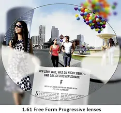 1.61 Index Radiation Protection Multifcoal Free Form Progressive Glasses Lenses Prescription