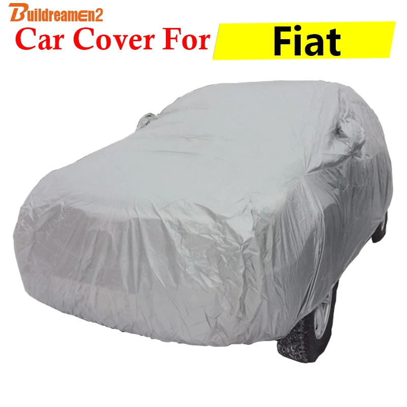 Buildreamen2 Outdoor Car Cover Anti-UV Sun Shield Rain Snow Scratch Protector Auto Cover For Fiat Siena 600 500 Linea Uno Punto