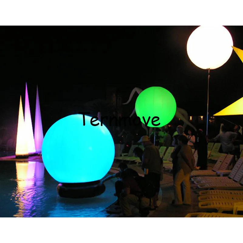 Led Inflatable Lighting Balloons Rechargeable battery led flashing beach ball remote control color changing light led balloon