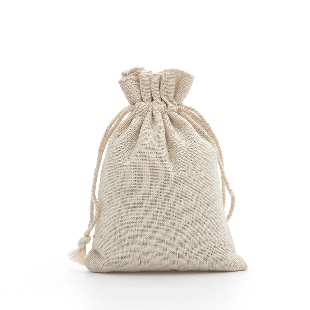 2000pcs Handmade 8X10cm Muslin Cotton Drawstring Packaging Gift Bags for Coffee Bean Jewelry Pouch Storage Wedding Favors Bags