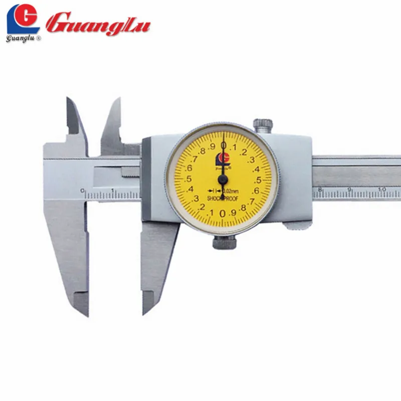 GUANGLU Dial Caliper 0-150/0-200/0-300mm/0.02 Vernier Caliper Gauge Calipers Paquimetro Ferramentas Measuring Tools