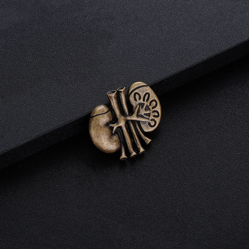 تشريح الكلى دبوس الطبية هدية الطبيب Vintage دبابيس الذهب اللون المعادن العصرية مجوهرات جميلة دبابيس النساء الملحقات