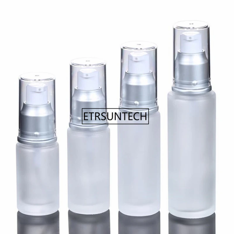 20ml 30ml 50ml frosted glass bottle,cosmetic packaging,lotion spray bottles,press pump glass bottles F1876