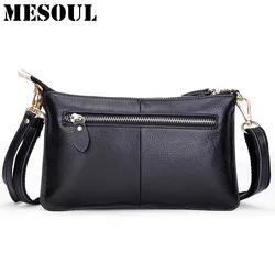 Candy Color Women Crossbody Bags Genuine Leather Shoulder Bags For Ladies Designer Summer Daily Messenger Small Leisure Bag