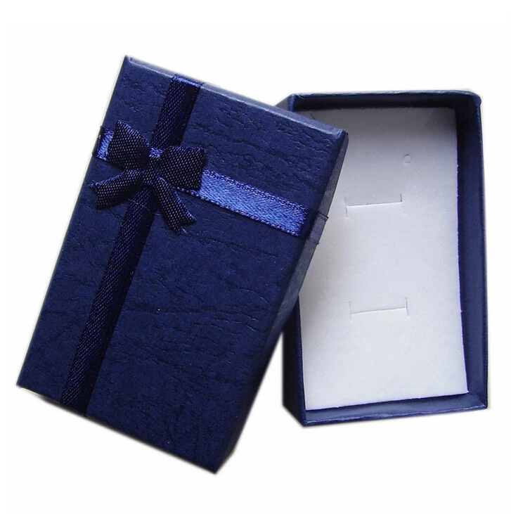 Wholesale 48pcs/Lot  Dark blue,Paper Jewelry Box Necklace/Earrings/Ring Box Gift Box Free Shipping