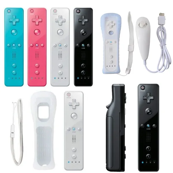Voor Nintend Wii 2 In 1 Set Draadloze Bluetooth GamePad Afstandsbediening SYNC Joystick Linkerhand + Nunchuck Optioneel Motion Plus