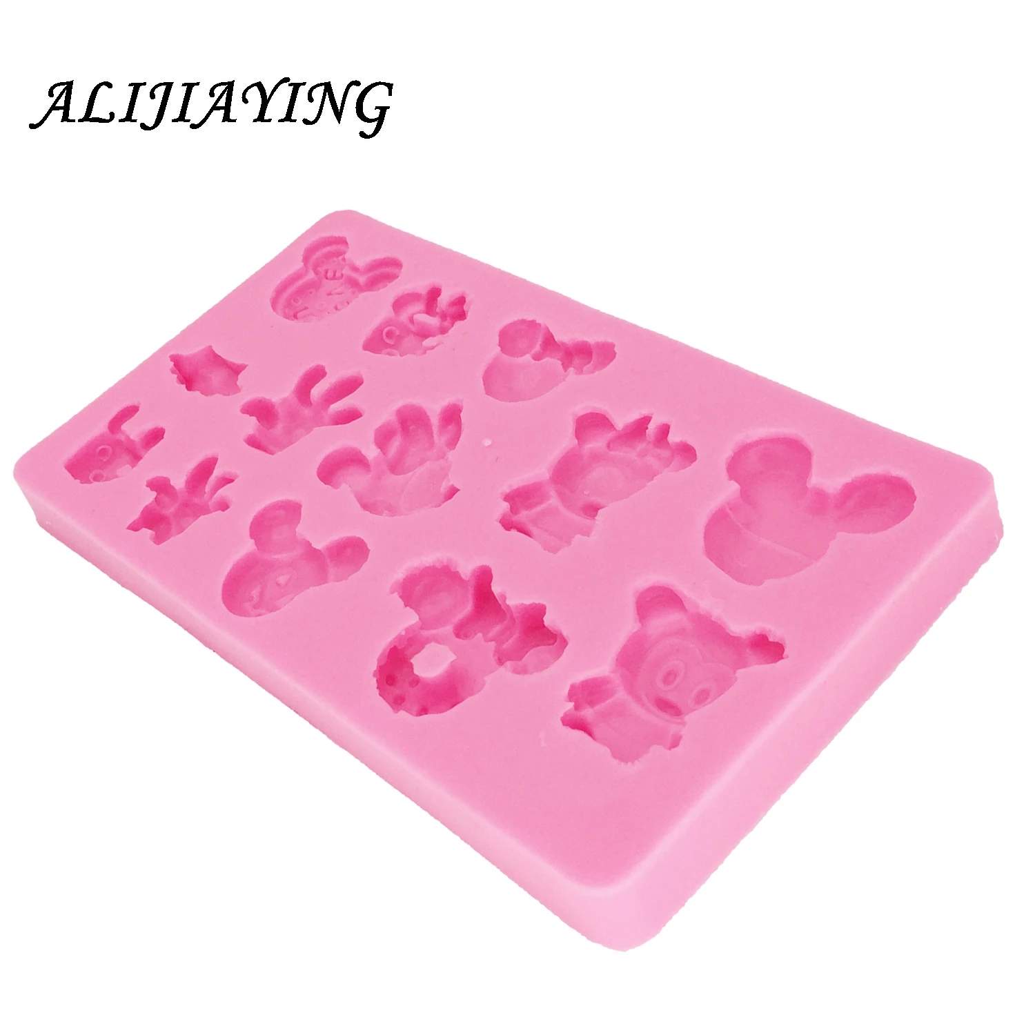 Mouse silicone mold cake decorating tools Sugarpaste Craft Bakeware Fondant chocolate moulds D0329