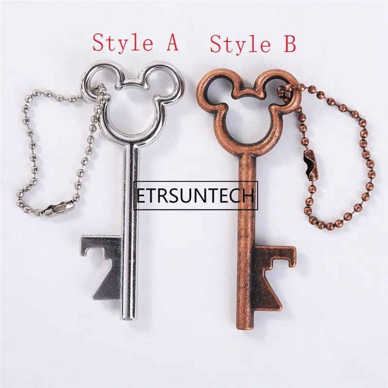 200Pcs/Lot Fast shipping Creative Wedding Favors Party Gifts Antique Bronze Key Beer Bottle Opener