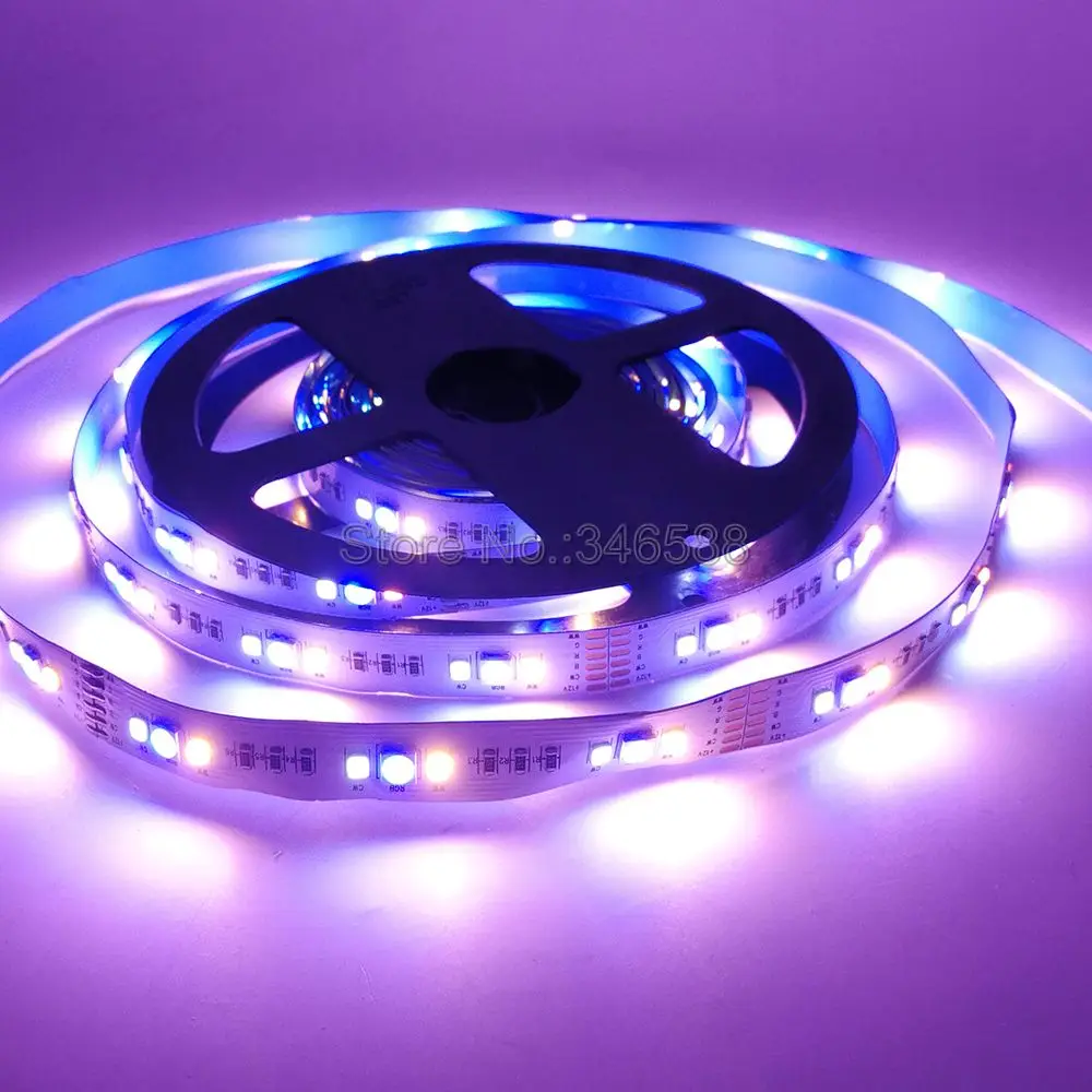 5m DC 12V 24V RGBCCT LED Strip Light 5050 RGB + 2835 Cool White & Warm White SMD IP20 IP65 IP67 Waterproof Flexible Strip Ribbon