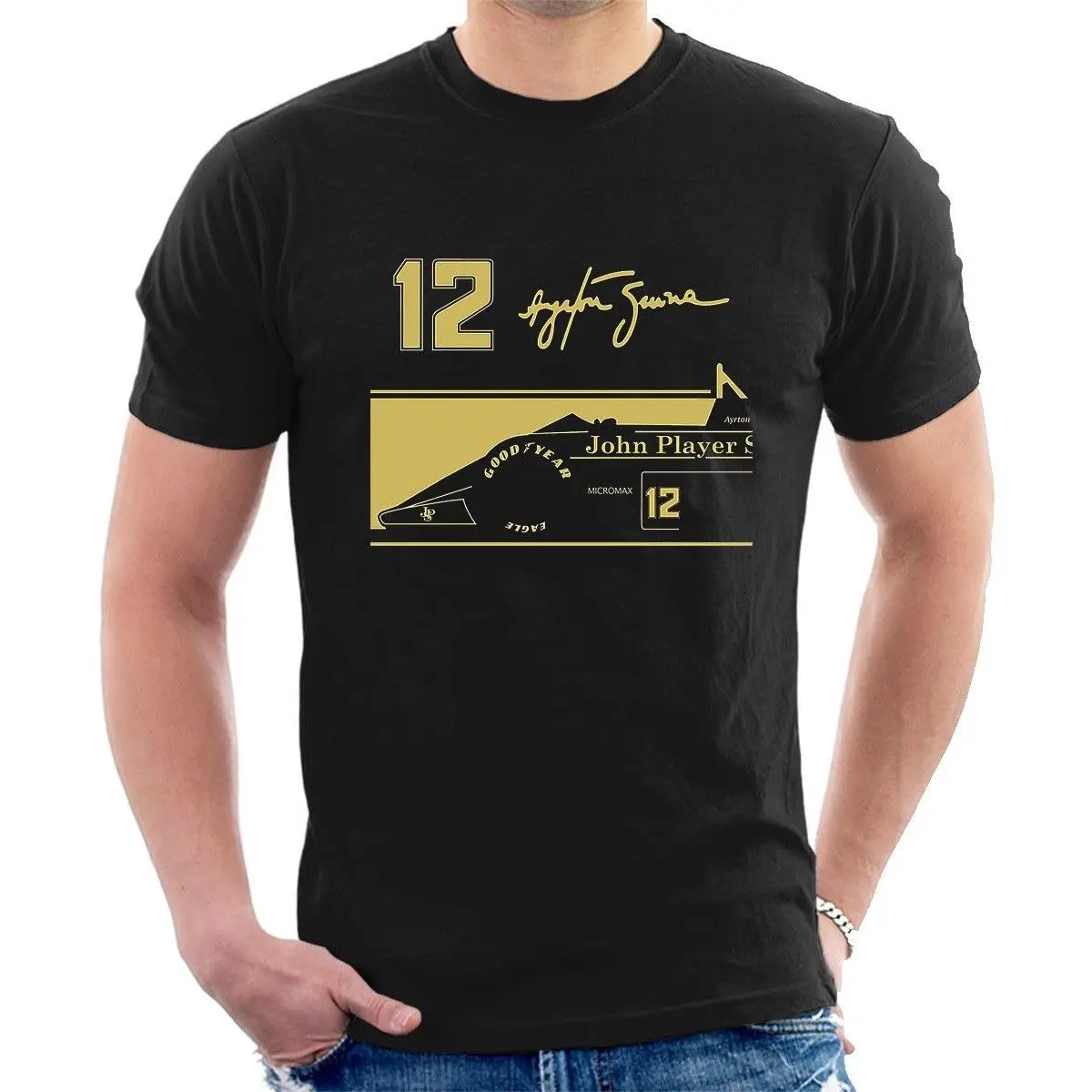 2019 New Fashion Casual Men T Shirt Novelty O-Neck Tops Ayrton Senna Jps Tribute T-Shirt 12 Signature Bulk T Shirts