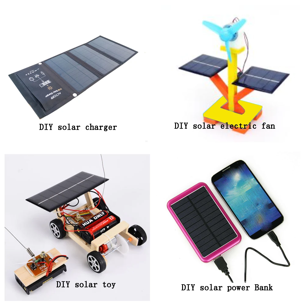 Solar Panel 0.3W 1W 1.2W 1.38W 1.4W 1.5W 1.8W Solar System For DIY Battery Cell Phone Chargers DIY Toy LED Light 5V 5.5V 6V 12V