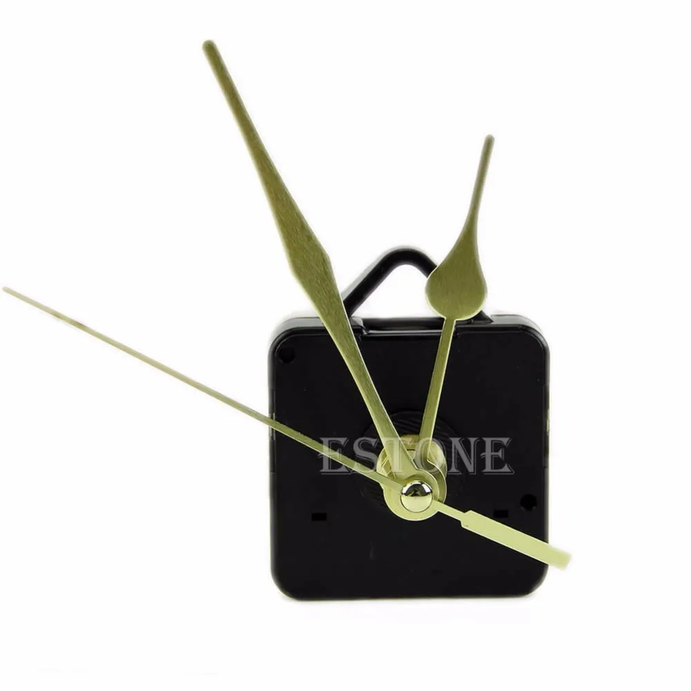 Hot Quartz Clock Movement Mechanism Long Spindle Gold Hand Kit DIY New