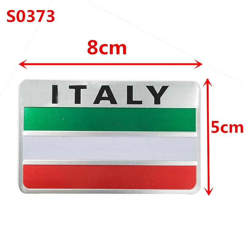 3D Aluminum Car Italian Italy Map National Flag Sticker Grill Emblem Motorcycle Decal For Ferrari Fiat Piaggio Vespa Ford Toyota