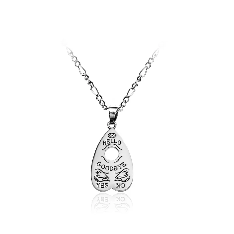 Ouija Pendant Necklace 4 Styles Women Heart Hello Necklaces Metal Statement Pendants In Jewelry Collier Femme