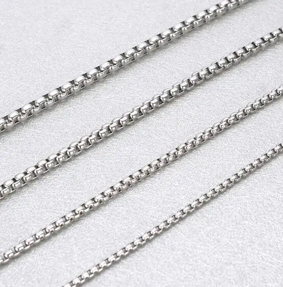 5pcs Lot in bulk  Stainless Steel  Square Rolo Link  Chain  Necklace  3mm /4mm 18''-32'' choose