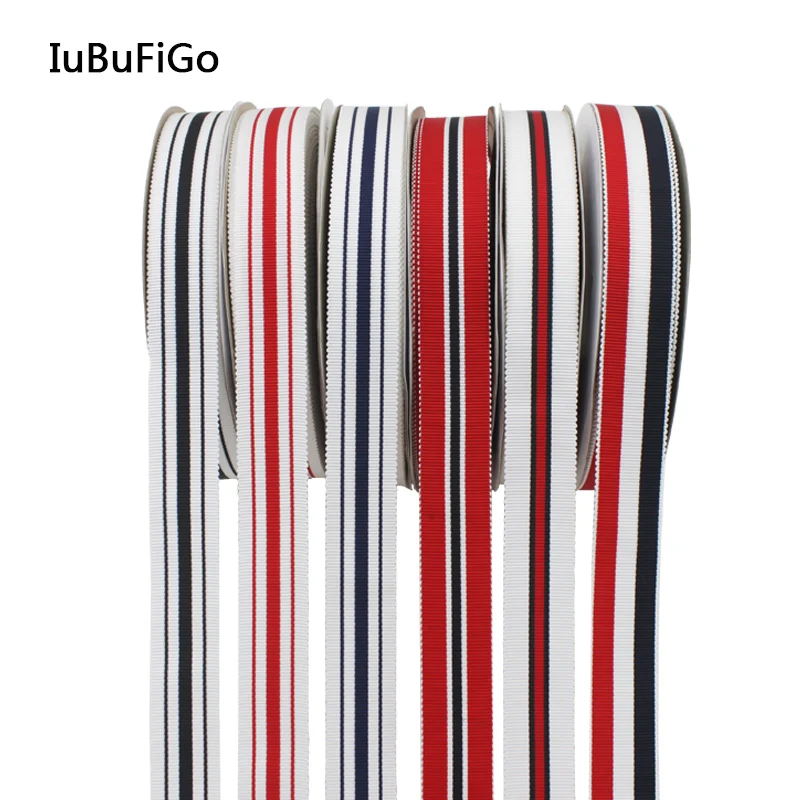 [IuBuFiGo] Stripe Petersham Ribbons Hat Ribbons 9mm/16mm/25mm  10y/lot