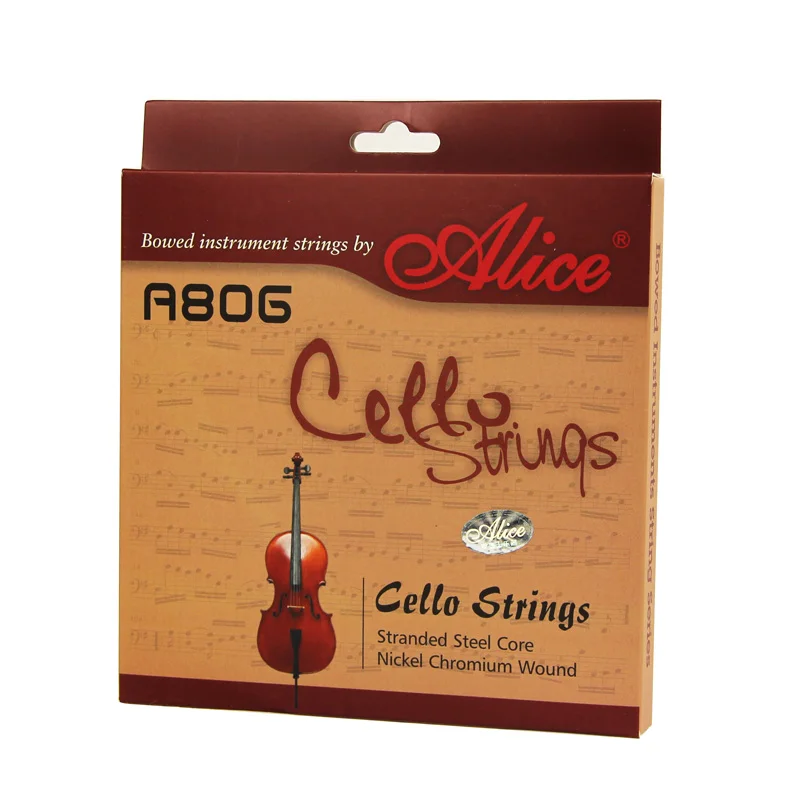 ALICE A806 General Cello Strings with Stranded Steel Core and Nickel Chromium Wound / Cello Accessories