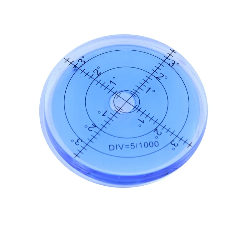 Circular Bubble Level 66*10mm Spirit Level Degree Mark Surface Round Level Bubble for Measuring Instrument Green Red Blue White