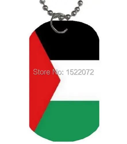 Hot sales Palestine Flag Dog Tag cheap custom Engraving metal dog tags low price custom made flag dog tags