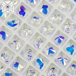 QIAO 8mm 10mm 14mm Holographic AB Effect Beads Single Hole Glass Bead for DIY making New series 1#