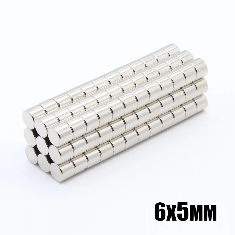 

500pcs 6x5 mm Neodymium Magnet 6mm x 5mm N35 NdFeB Permanent Small Round Super Powerful Strong Magnetic Magnets Disc 6*5mm