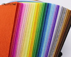 Colori vivaci Piazza 1mm Duro Feltro, Per Il FAI DA TE Arte, Artigianato e Cucito Scrapbook Hometextile, Decorazione di Materiali