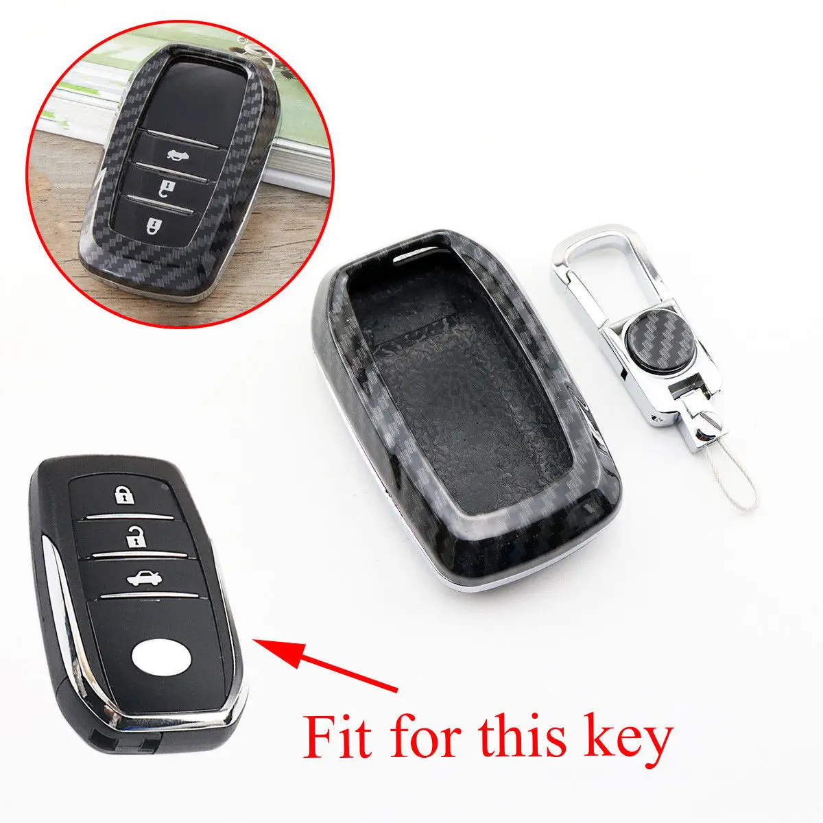 Remote 2/3 Buttons Key Shell Fob Bag Case Holder Fit For Corolla Camry RAV4 Kluger Highlander Prado Mark X Alphard Accessories