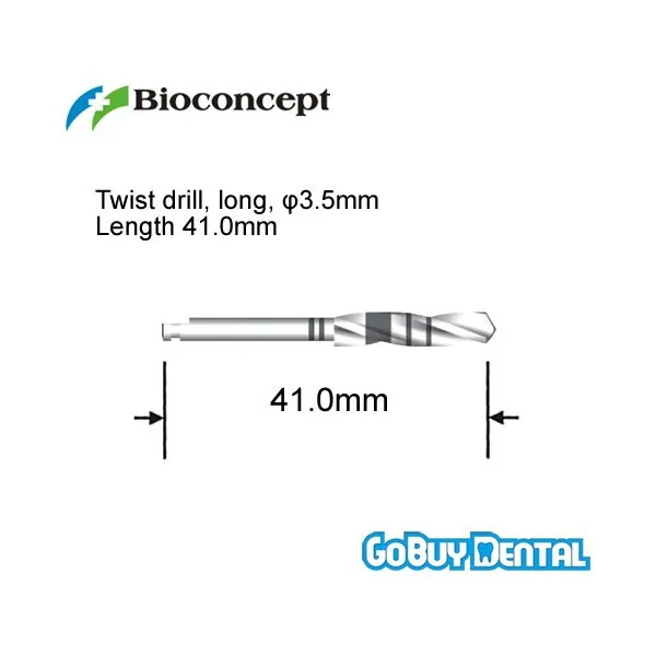 Straumann Compatible Dental Implant Instruments Twist drill,long, D3.5mm,L41.0mm