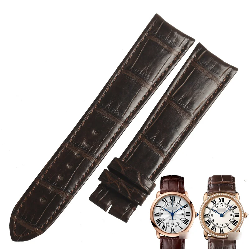 

WENTULA watchbands for ROTONDE DE CARTIERW1556220 W6800251 alligator skin /crocodile grain watch band