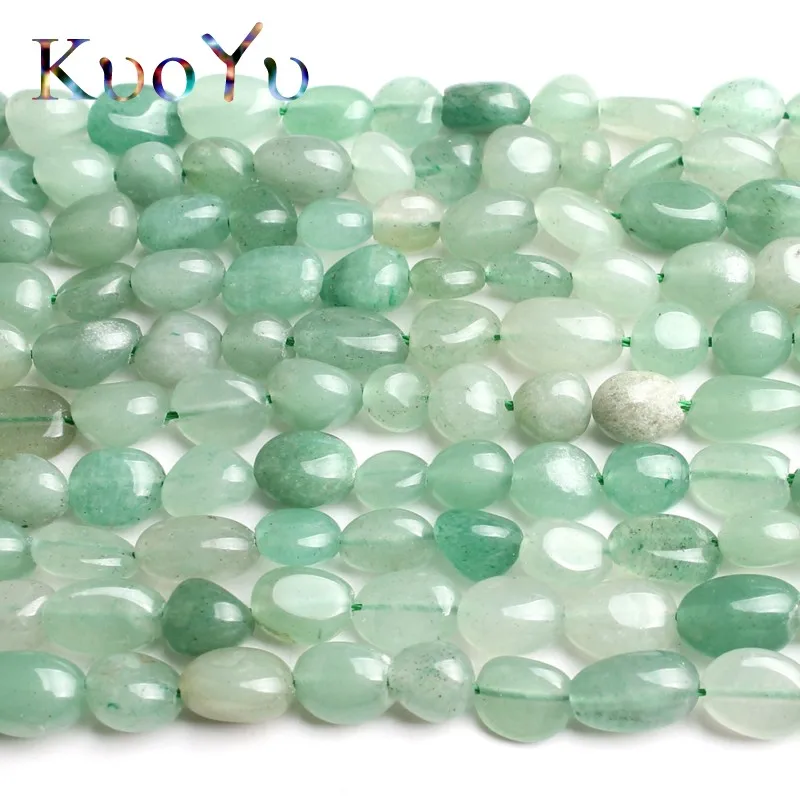 6-8mm Natural Irregular Aventurine Jades Beads Loose Stone Spacer Beads For Jewelry Making DIY Bracelet 15\'\'Strand/Inches