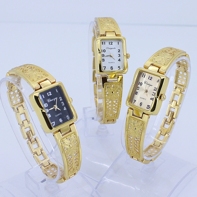 Chaoyada-ساعة يد أنالوج من الفولاذ المقاوم للصدأ للنساء ، أنيقة ، عتيقة ، فراشة مخرمة ، هدية للأمهات