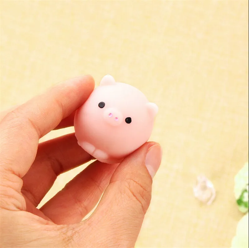 Pig Ball Squishy Slow Rising Mini  Kawaii Mochi Bunny Squeeze Stretchy Cute Pendant Bread Cake Kids Toy Gift Home Decor