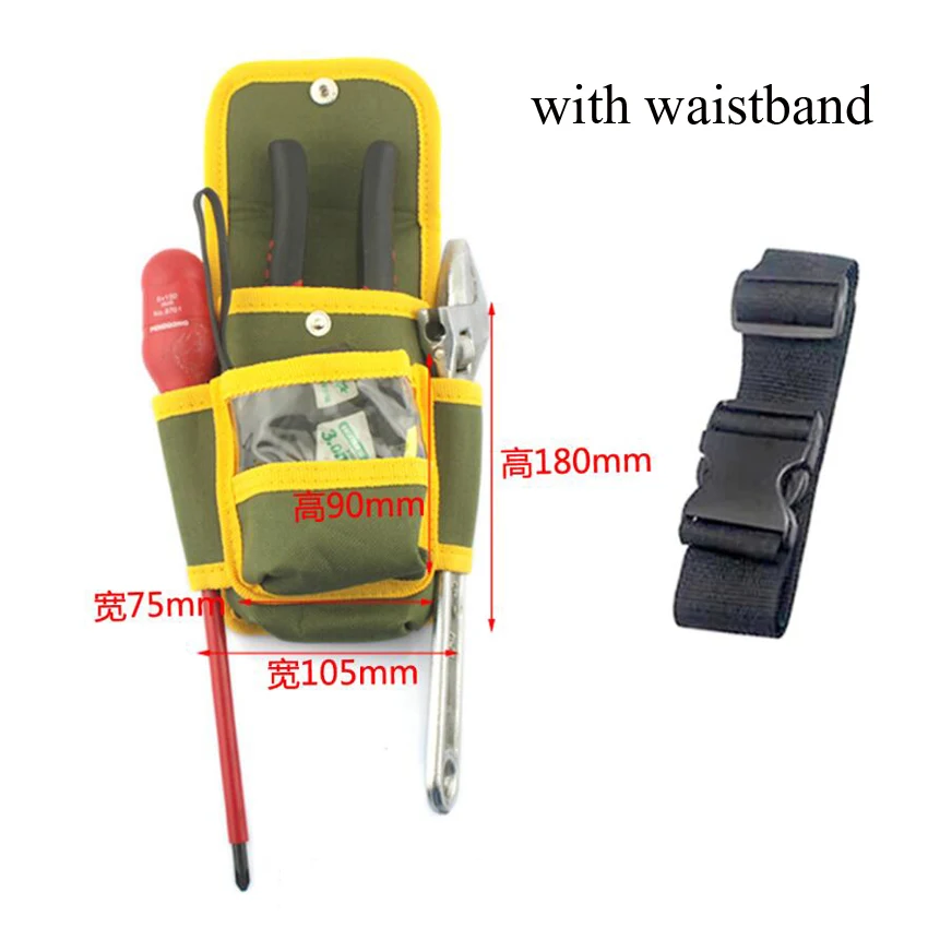 1PC Multifunctional Electrician Tool Bag Waterproof Oxford cloth Tools Kit Pockets Waist Belt Repair Pouch Pocket Tool