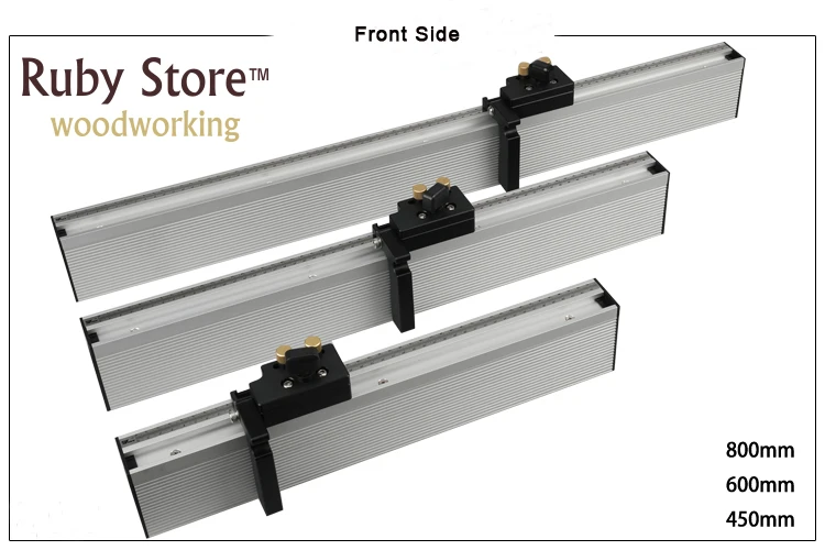 Miter Gauge Aluminium Fence 450mm/600mm/800mm with Flip Stop