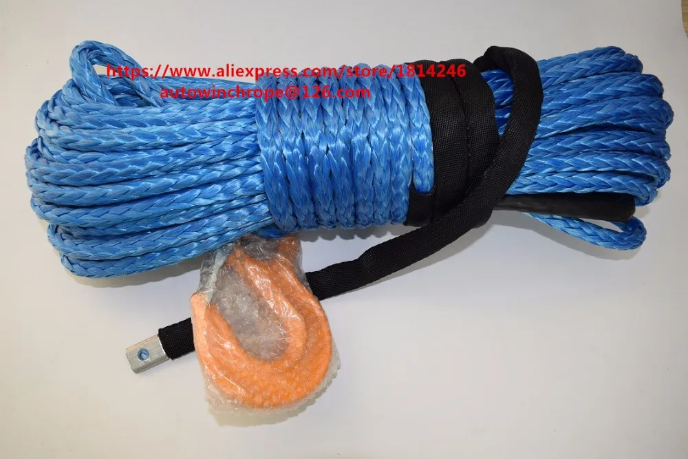 

Blue 12mm*30m Replacement Synthetic Rope,ATV Winch Cable 12mm,Synthetic Winch Rope,Towing Rope